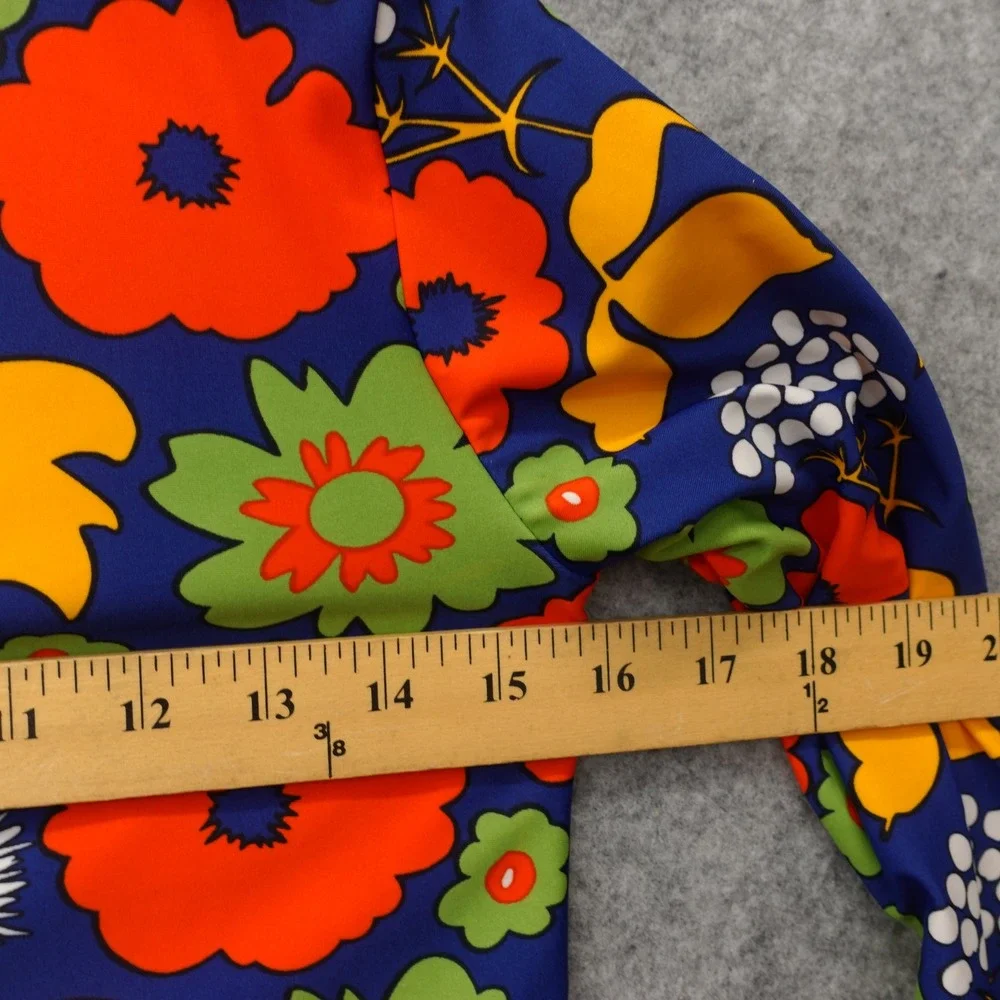Girls Rash Guard XL Blue Floral Scandi Mod Swim Shirt Top Beach MARIMEKKO TARGET